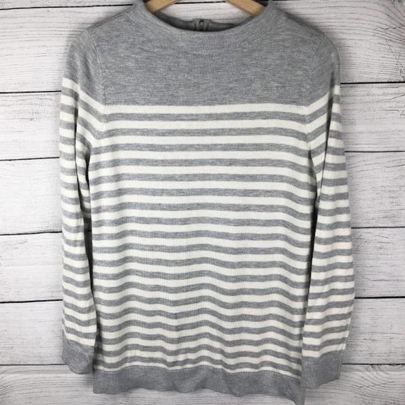 Talbots | Striped Mock Neck Sweater - Picture 1 of 7